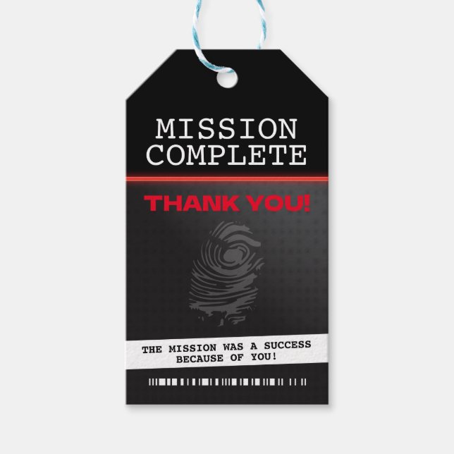 Spy Party Tack Presentetikett (Framsidan)