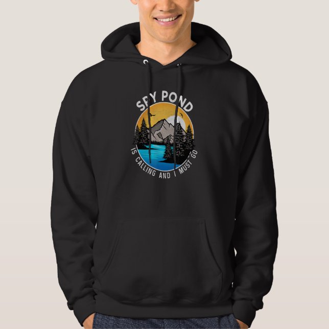 Spy Pond för fiskets Boating Camping Lakeview Hoodie (Framsida)