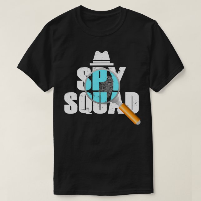Spy Squad Police Crime Investigator Private Detect T Shirt (Design framsida)