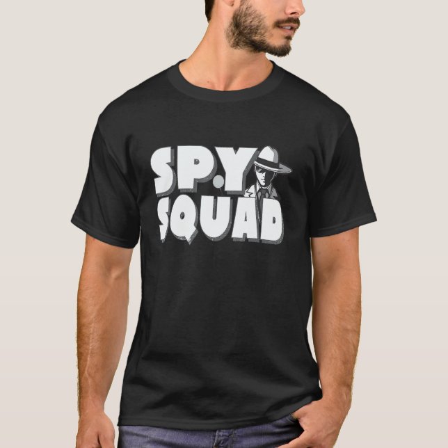 Spy Squad Retro Private Detective Spying Investiga T Shirt (Framsida)