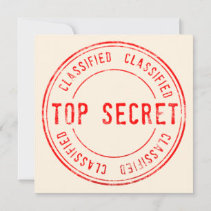 Spy Surprise Födelsedagsfest Top Secret Classified Inbjudningar