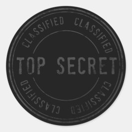 Spy Surprise Födelsedagsfest Top Secret Classified Runt Klistermärke