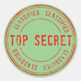 Spy Surprise Födelsedagsfest Top Secret Classified Runt Klistermärke