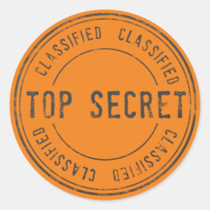 Spy Surprise Födelsedagsfest Top Secret Classified Runt Klistermärke
