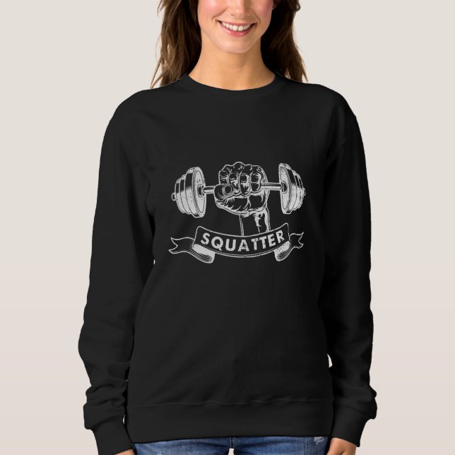 Sqautter Weightlifting Squats T Shirt (Framsida)