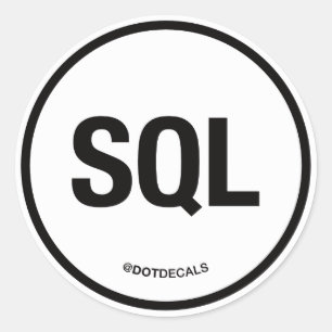 Sql-klistermärke Runt Klistermärke