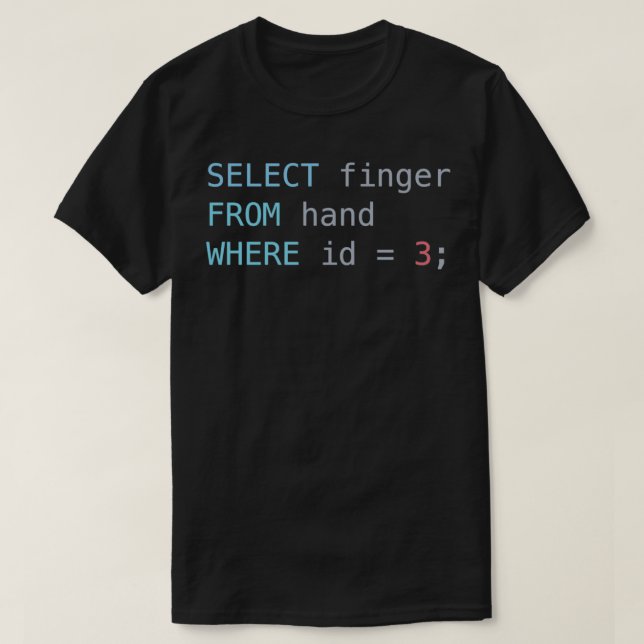 SQL MITTEN FINGER T SHIRT (Design framsida)