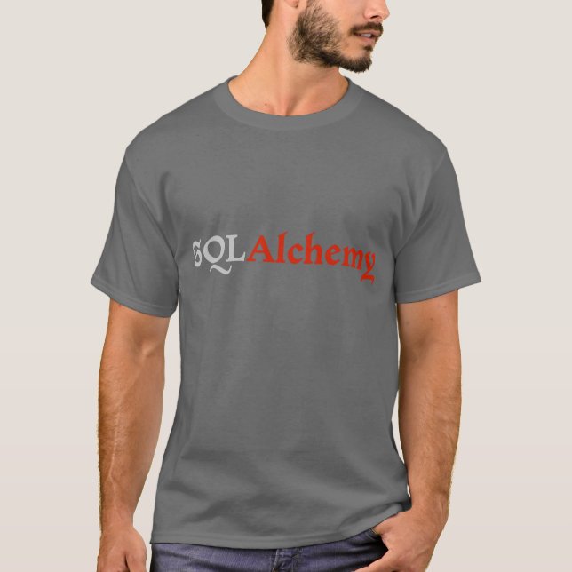 SQLAlchemy tänder på den mörka skjortan för T-shirt (Framsida)