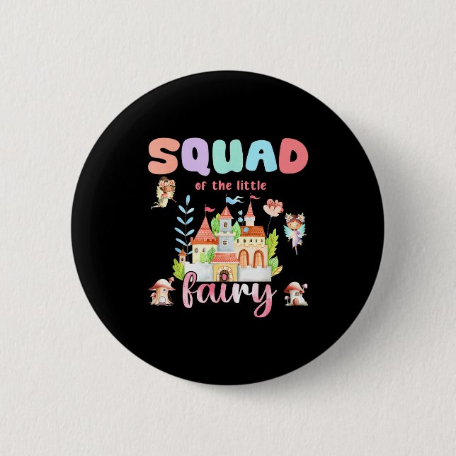 Squad Av Den Lille Älvan 1-års Födelsedagsflicka S Knapp (Framsida)