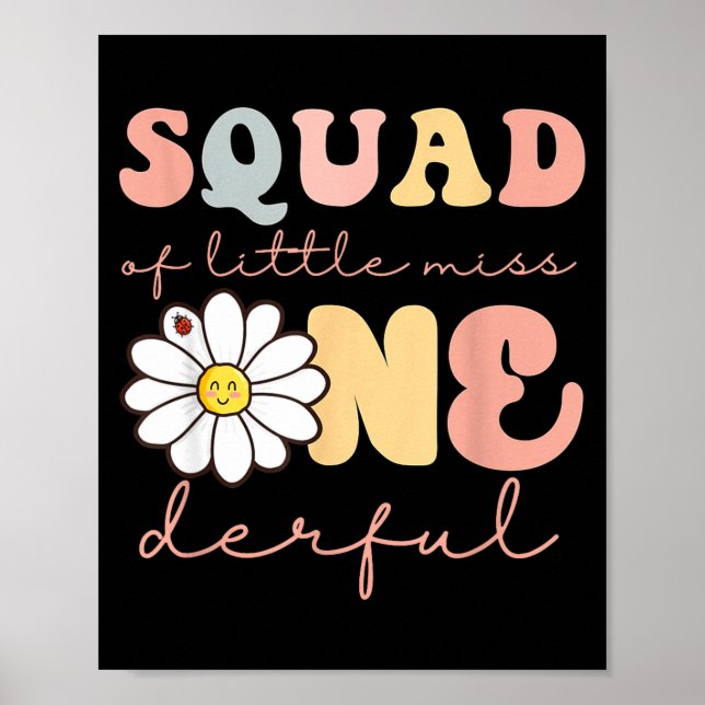 Squad av lilla fröken underbara första födelsedag  poster (Framsidan)