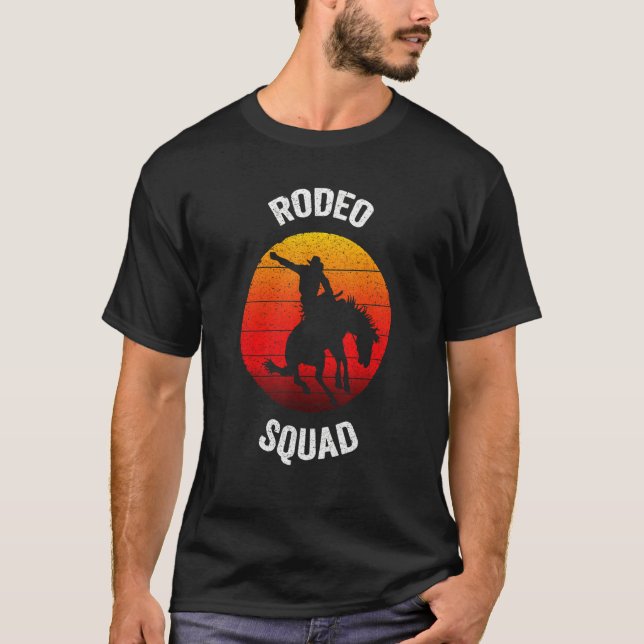 Squad Bull Horse Riding T Shirt (Framsida)