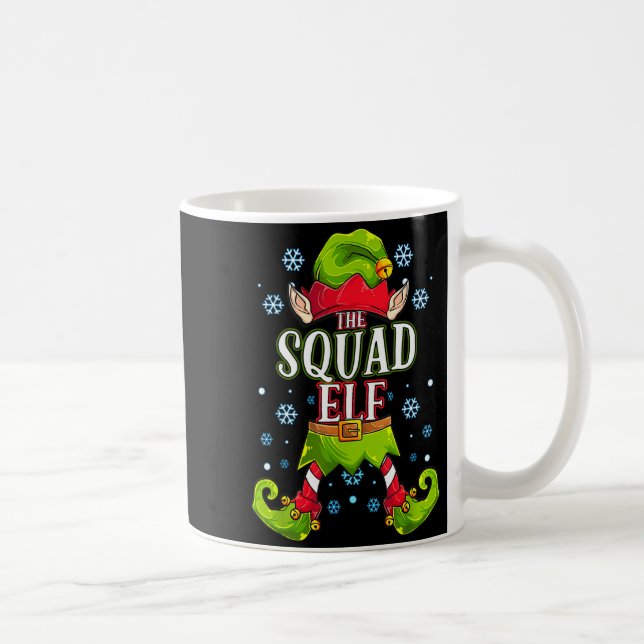 Squad Elf Matching Family Group Christmas Party  Kaffemugg (Höger)