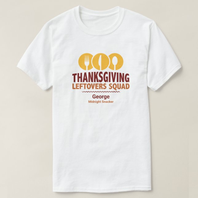 Squad för Thanksgivingrester T Shirt (Design framsida)