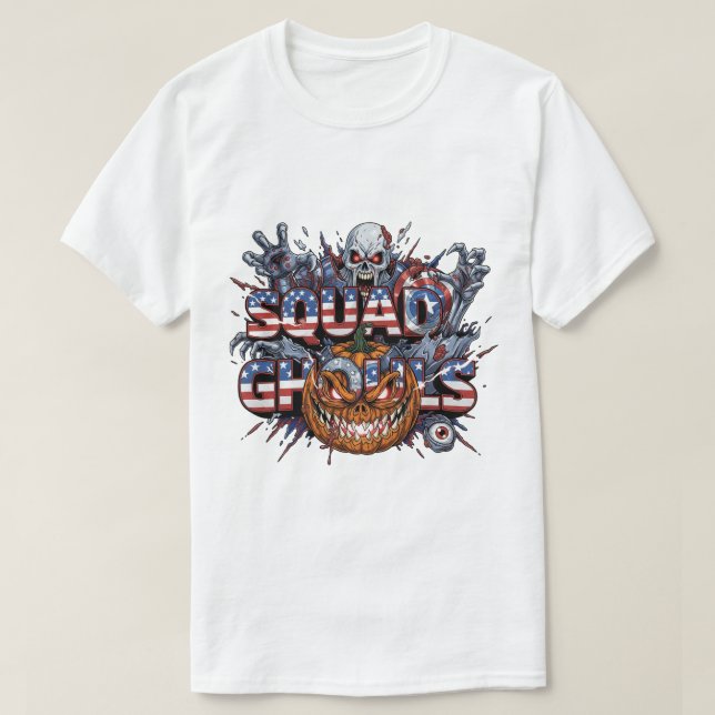 Squad Ghouls American Horror Halloween T Shirt (Design framsida)