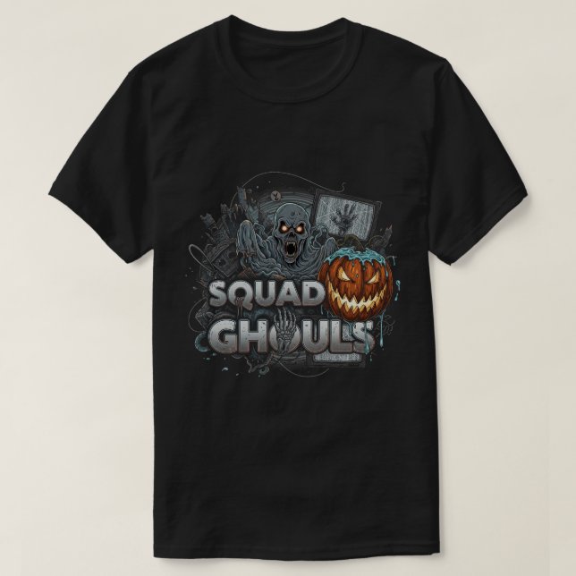 Squad Ghouls Colorful Halloween Horror T Shirt (Design framsida)