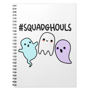 Squad Ghouls Funny Halloween Ghost Pun Anteckningsbok