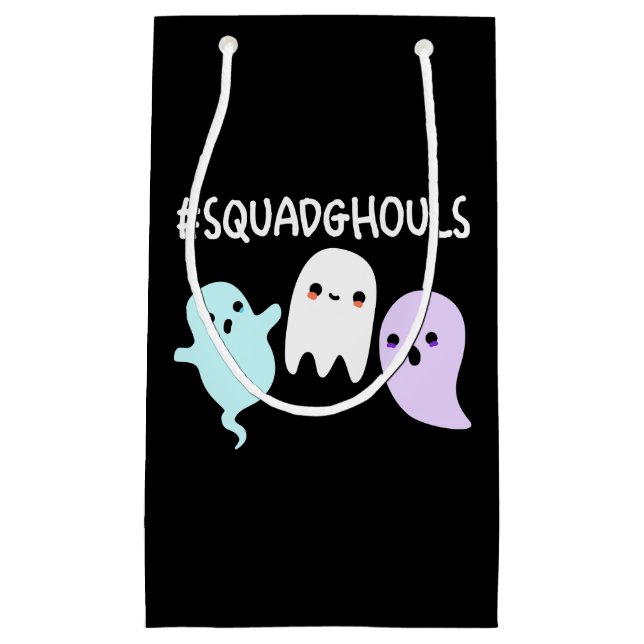 Squad Ghouls Funny Halloween Ghost Pun Mörk BG (Framsidan)