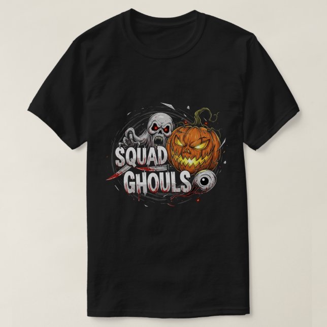 Squad Ghouls Gothic Horror Halloween T Shirt (Design framsida)