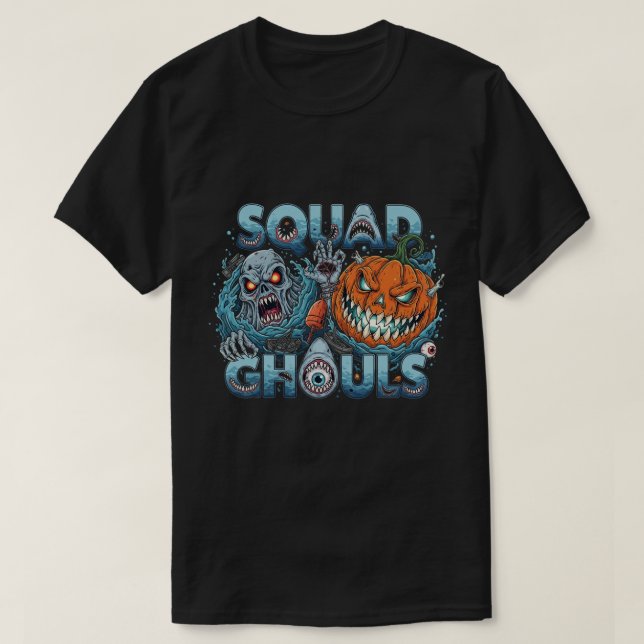 Squad Ghouls Halloween Horror T Shirt (Design framsida)