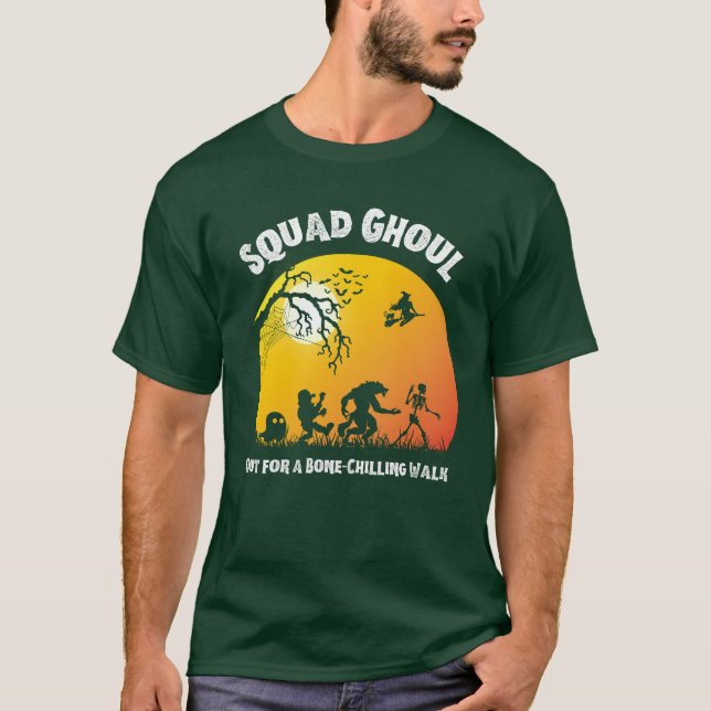 Squad Ghouls Halloween Monster Parad T Shirt (Framsida)