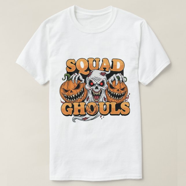 Squad Ghouls Halloween T Shirt (Design framsida)