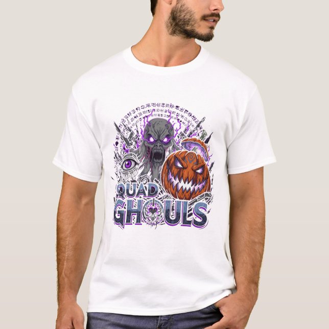 Squad Ghouls - Mörk Halloween Horror T Shirt (Framsida)