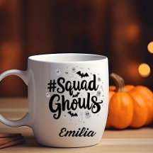 #Squad Ghouls Namn Halloween Mugg för vänner