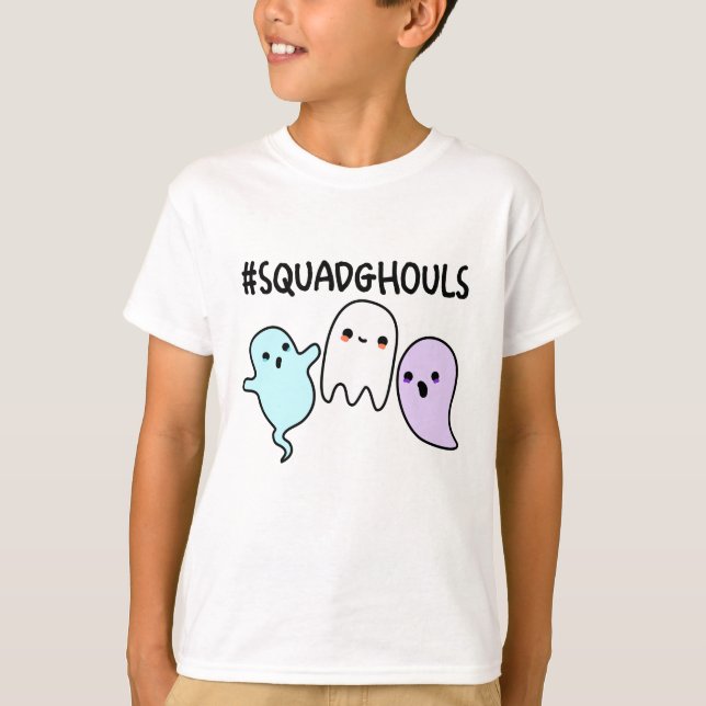 Squad Ghouls Roliga Halloween Spök Pun  T Shirt (Framsida)