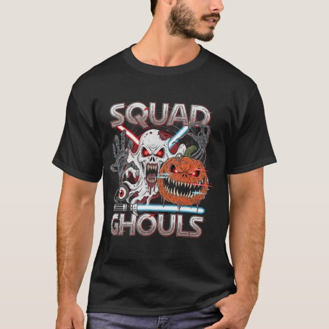 Squad Ghouls Sci-Fi Halloween-fasor T Shirt (Framsida)