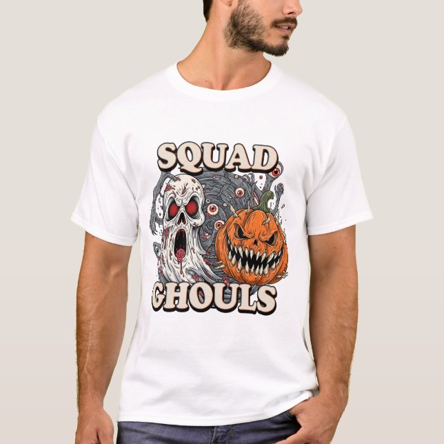 Squad Ghouls - Spooky Halloween T-Shirt (Framsida)