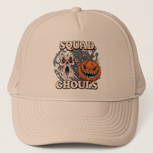 Squad Ghouls - Spooky Halloween T-Shirt Keps (Framsida)