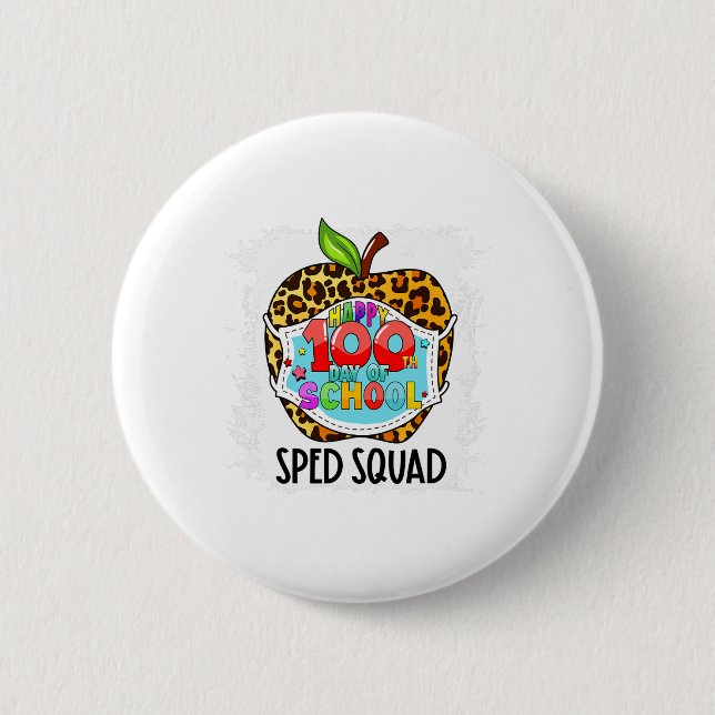 Squad Glad 100:e Skoldagen Ansiktsmask Sped Ed Knapp (Framsida)