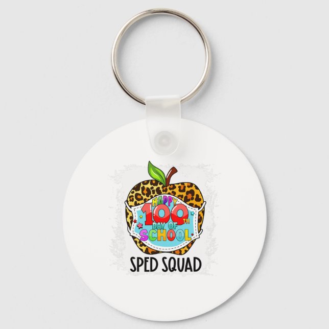 Squad Glad 100:e Skoldagen Ansiktsmask Sped Ed  Nyckelring (Framsida)