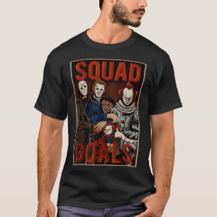 Squad Goals Roligt Halloween Costume Horror Movie T Shirt