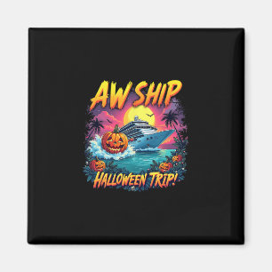 Squad Grupp Fartyg Halloween Resa Familj Cruising  Magnet