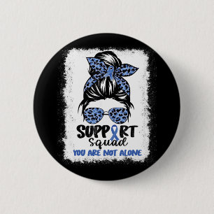 Squad Messy Bun Blue Warrior Alopecia Awareness Knapp