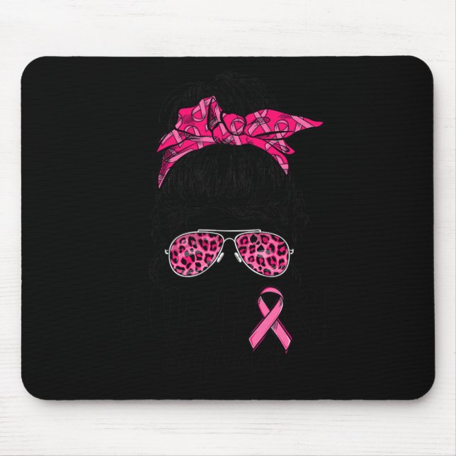 Squad Messy Bun Rosa Warrior Breast Cancer Awarene Musmatta (Framsidan)