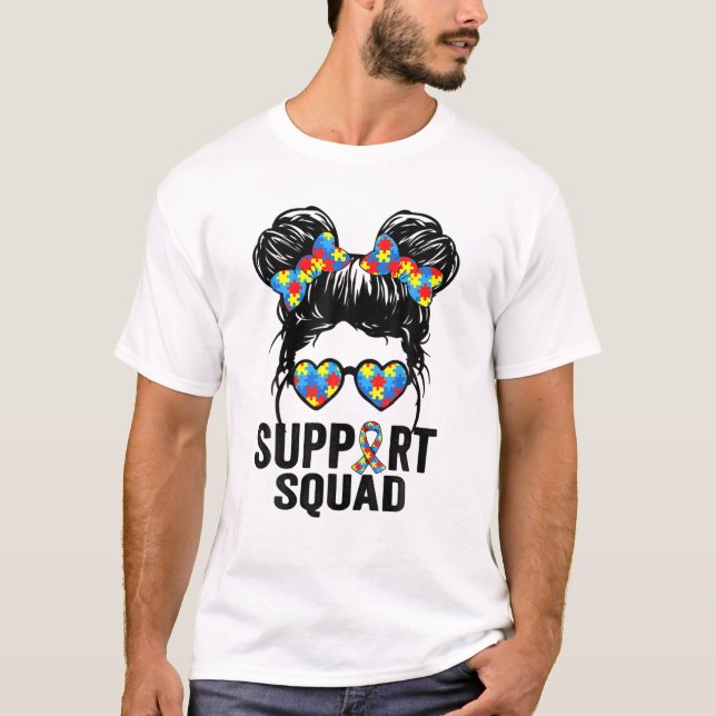 Squad Messy Hair Bun Puzzle T Shirt (Framsida)