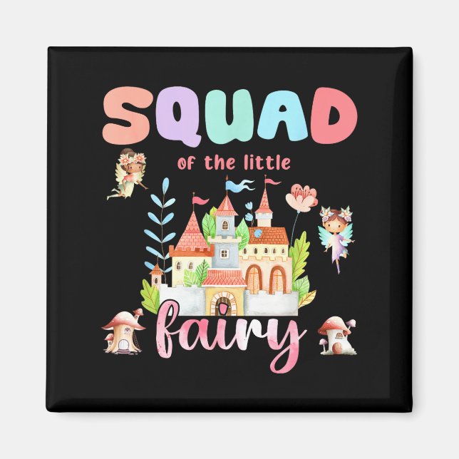 Squad Of The Little Fairy 1st Birthday Girl Fairyt Magnet (Framsidan)