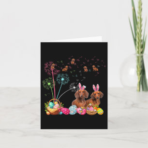 Squad Påsk par Bunny Dachshunds Dandelions Hu Kort
