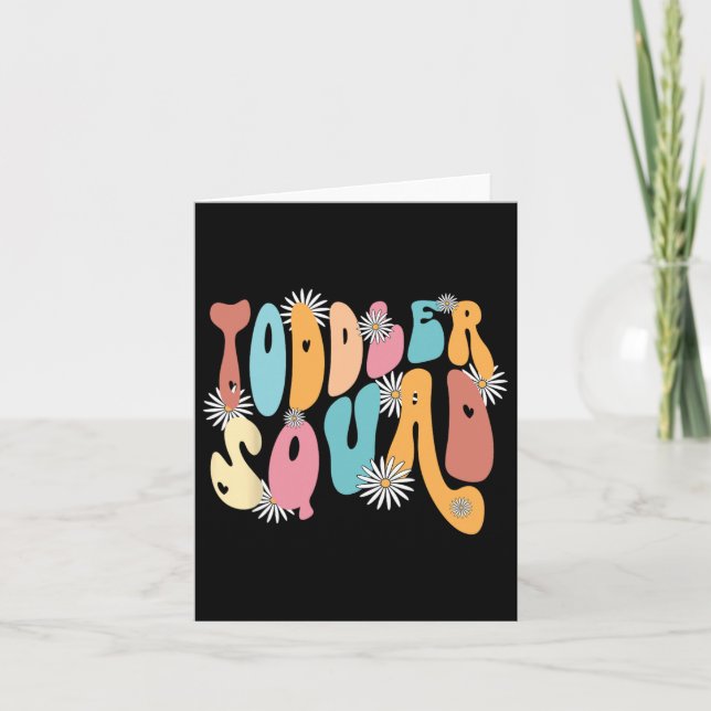 Squad Pre K Kindergarten Teacher Back to school Kort (Framsida)