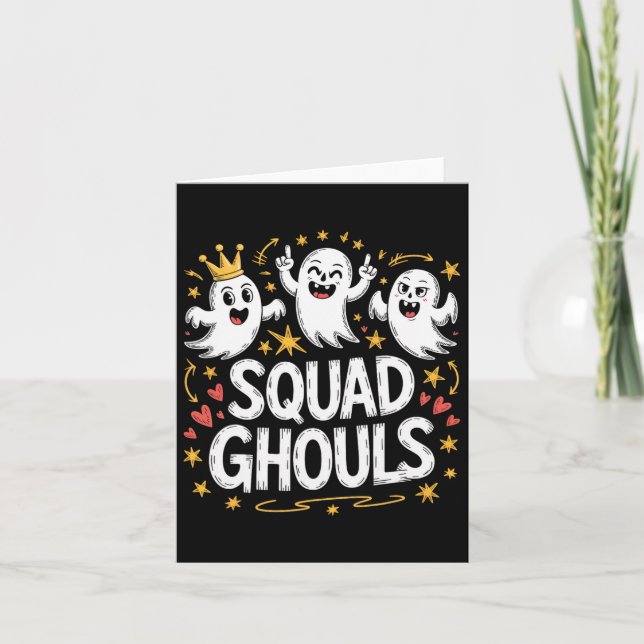 Squad Spöken Matching Funny Halloween 1 Kort (Framsida)