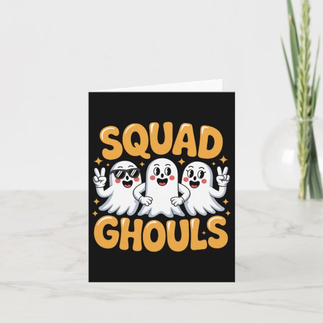 Squad Spöken Matching Funny Halloween 2 Kort (Framsida)