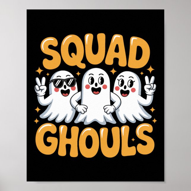 Squad Spöken Matching Funny Halloween 2 Poster (Framsidan)