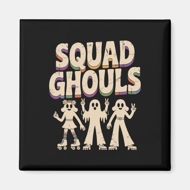 Squad Spöken Matching Funny Halloween 3 Magnet (Framsidan)