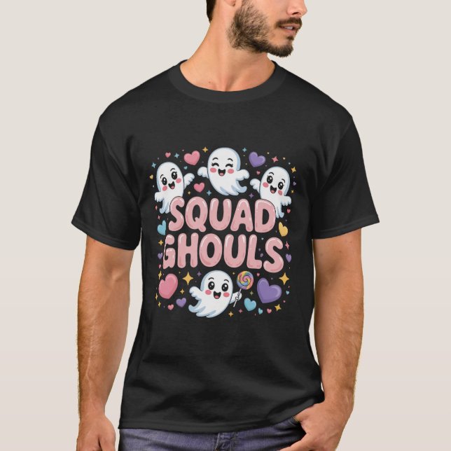 Squad Spöken Matching Funny Halloween 4 T Shirt (Framsida)