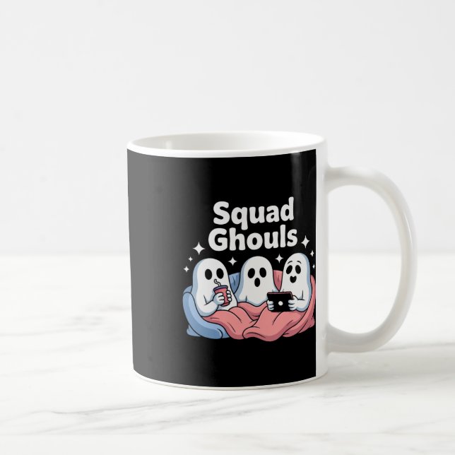 Squad Spöken Matching Funny Halloween 5 Kaffemugg (Höger)