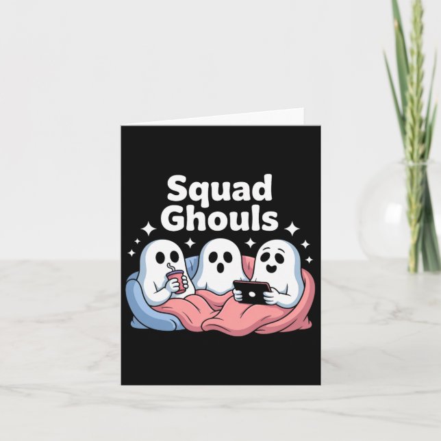 Squad Spöken Matching Funny Halloween 5 Kort (Framsida)