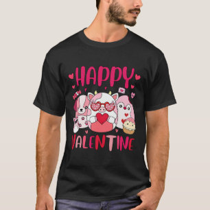 Squad Squad Lycklig Valentine ger Cute För barn W T Shirt