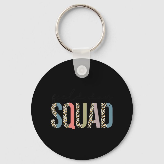 Squad Teacher Student första dagen i skolbön Nyckelring (Framsida)